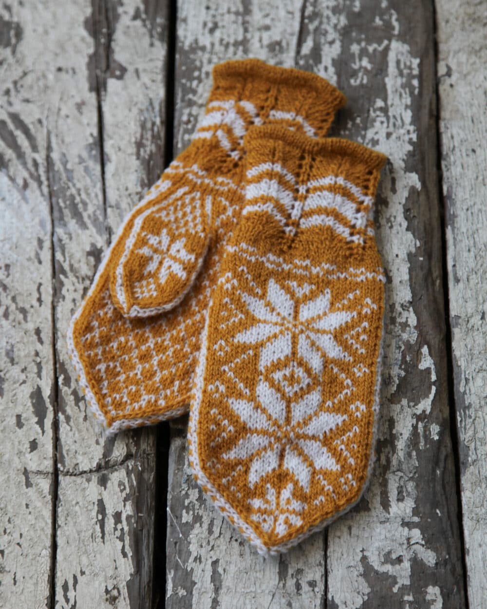 Rose Mittens – Zestaw: wzór + włóczka